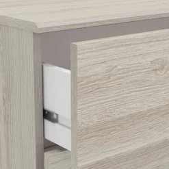 Commode 4 tiroirs en bois imitation chêne shannon - CO180