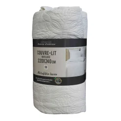 Couvre-lit microfibre lavée matelassé Florette 240x220 cm