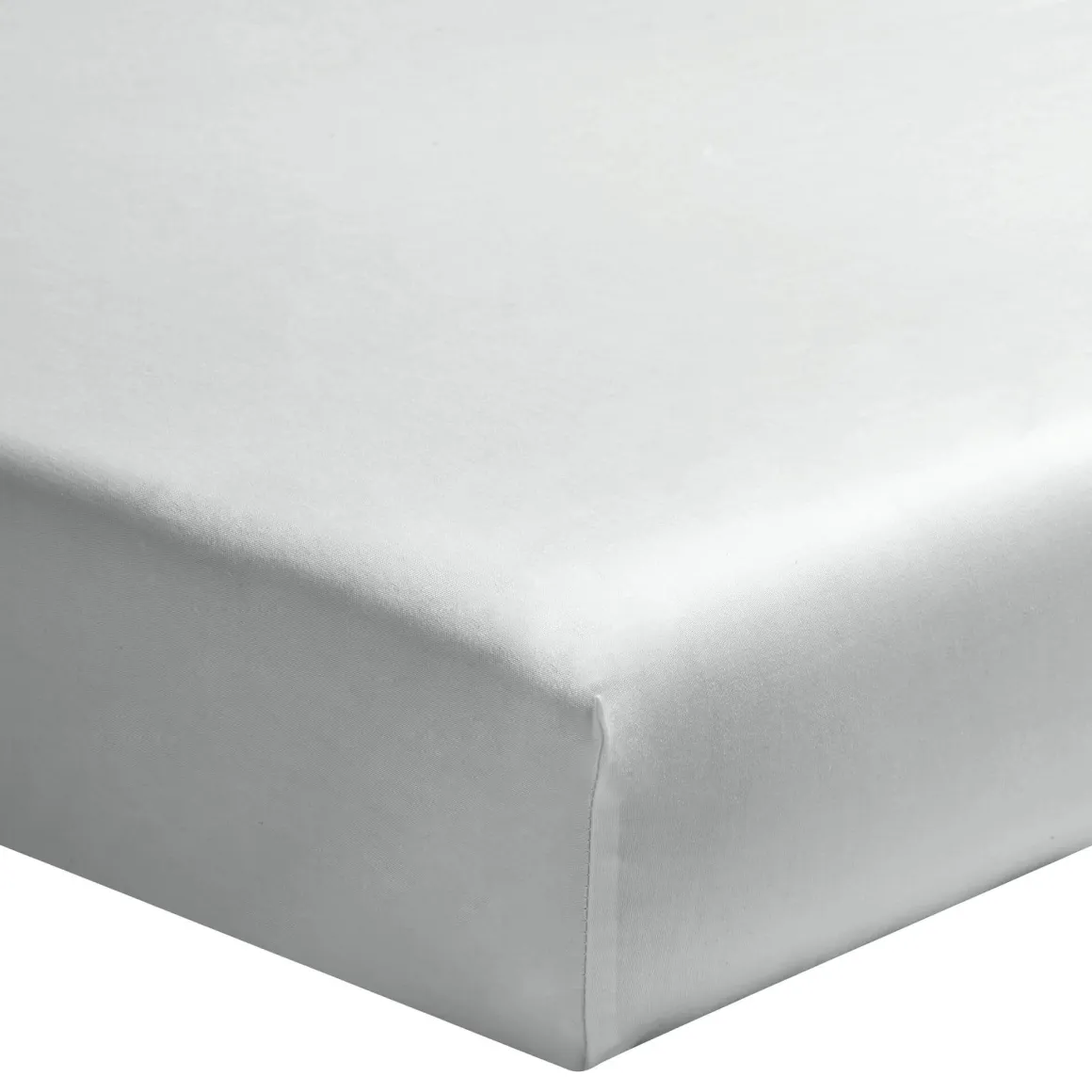 Drap housse bébé bleu glacier percale bonnet 15 cm