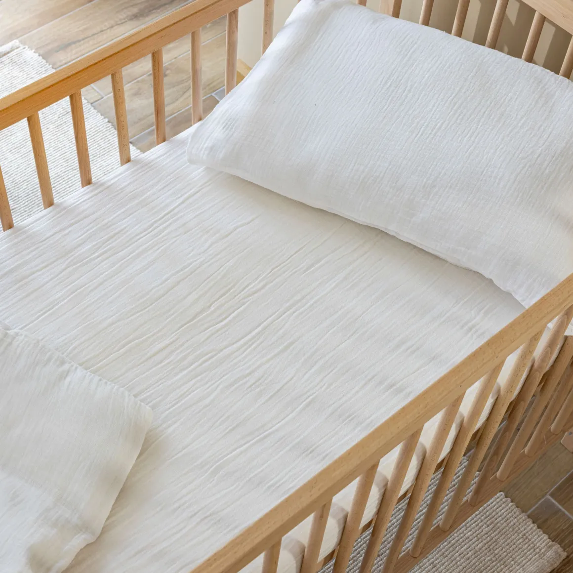 Drap housse bébé gaze de coton NOA