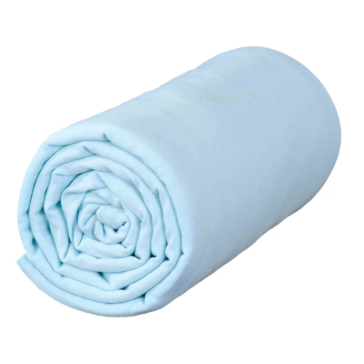 Drap housse bébé jersey bio bleu