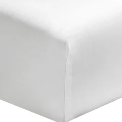 Drap housse blanc 100% satin de coton bonnet 30 cm