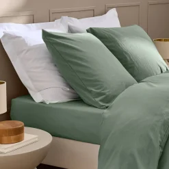 Drap housse coton lavé Douceur d'Intérieur Linella