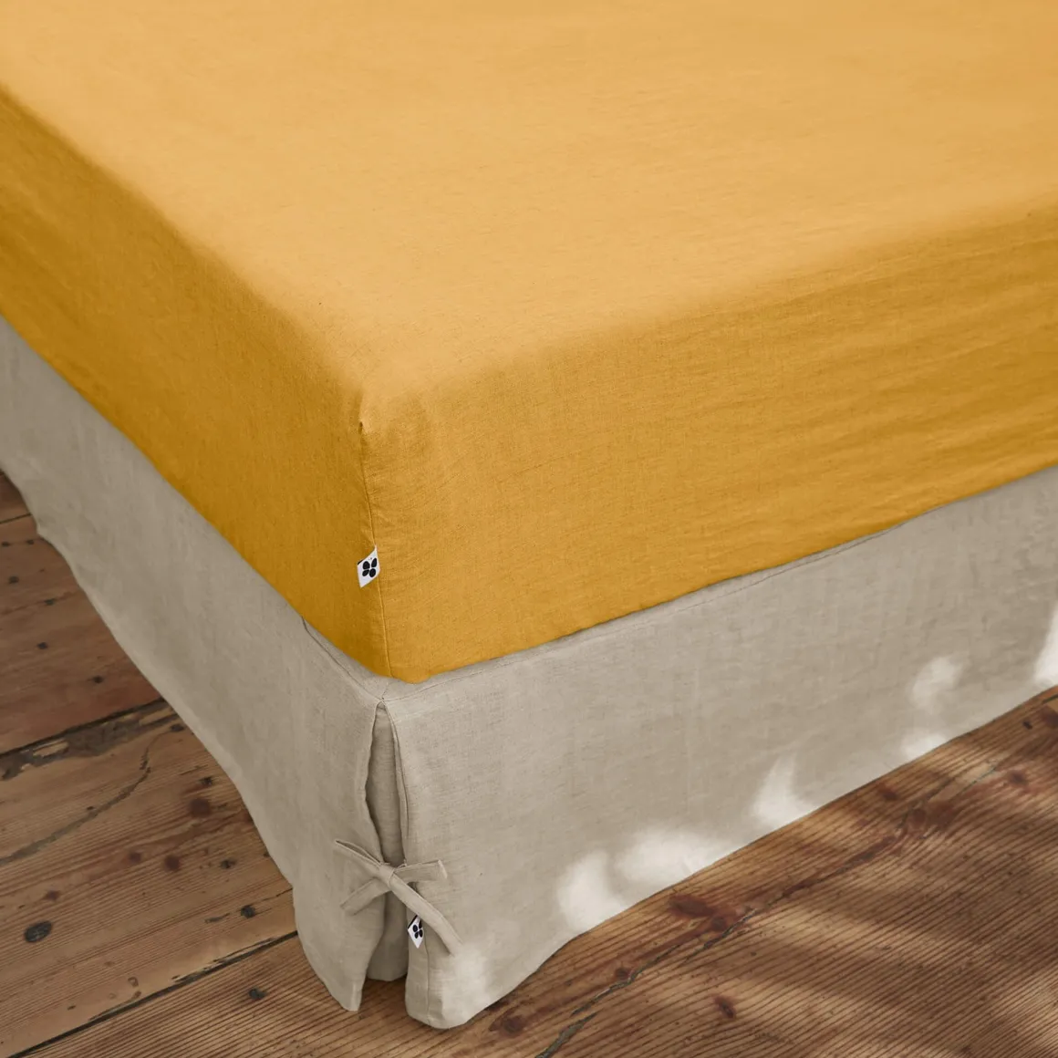 Drap housse lin lavé