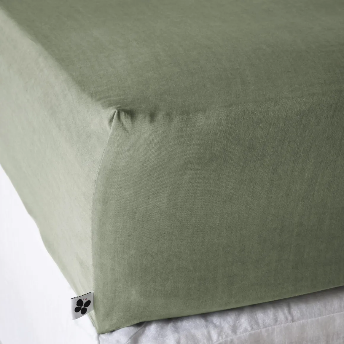 Drap housse lyocell uni Terre de Nuit Lysandre