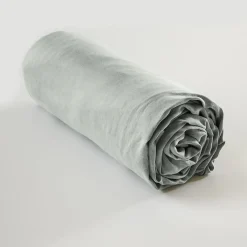 Drap housse lyocell uni Terre de Nuit Lysandre