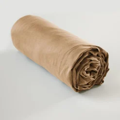 Drap housse lyocell uni Terre de Nuit Lysandre