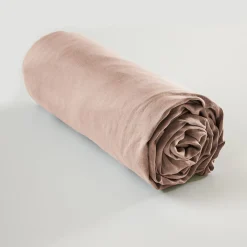 Drap housse lyocell uni Terre de Nuit Lysandre