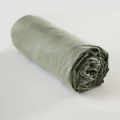 Drap housse lyocell uni Terre de Nuit Lysandre