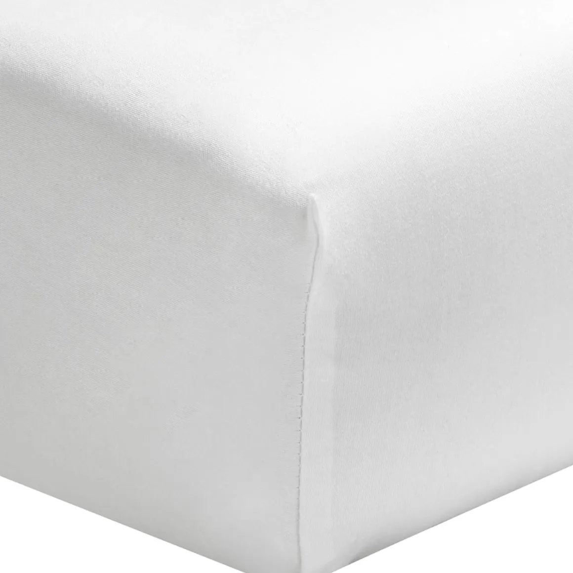 Drap housse percale blanc bonnet 40 cm