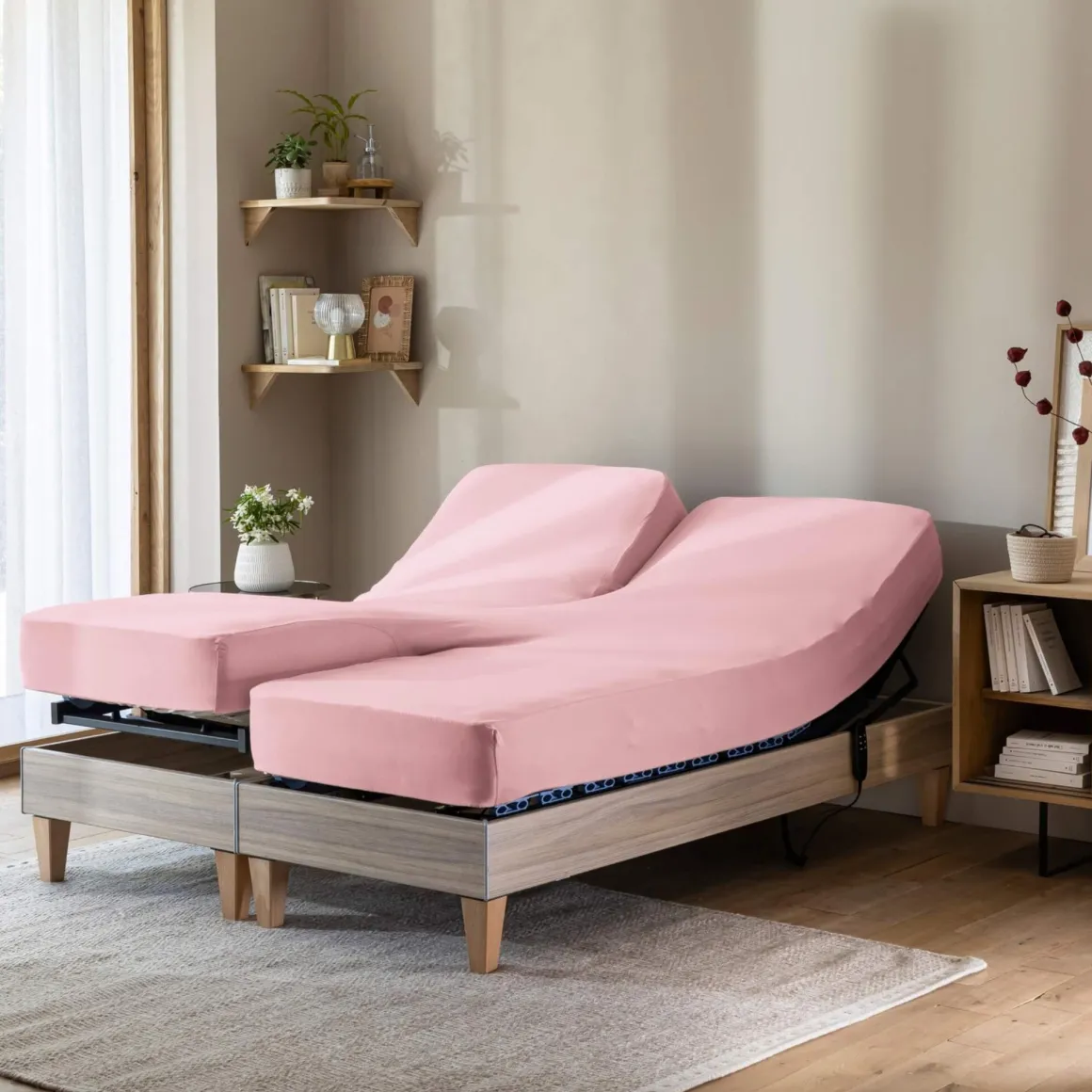 Drap housse pour lit articulé jersey extensible