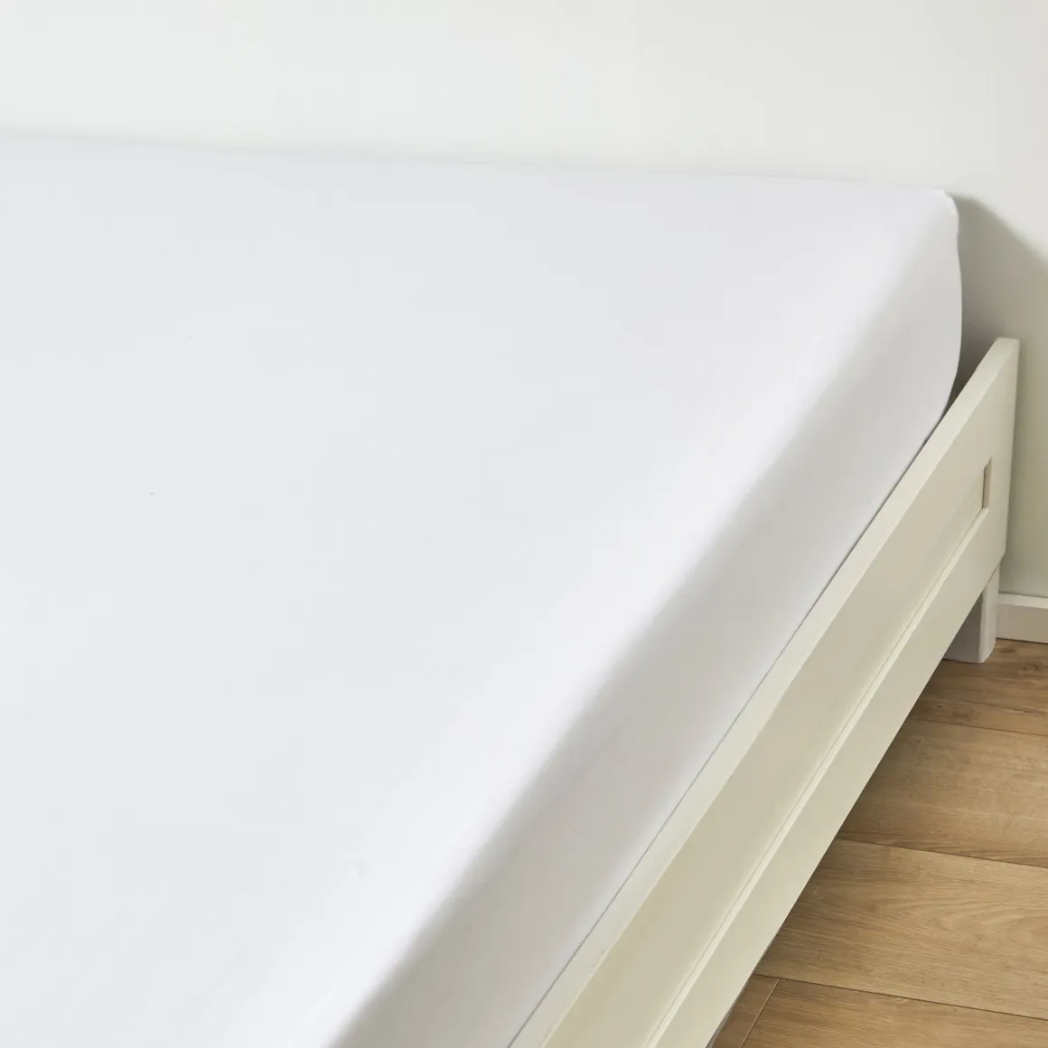 Drap housse Satin Blanc