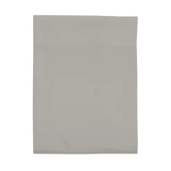 Drap plat 100% coton gris mastic