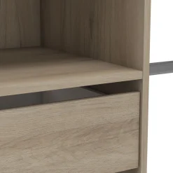 Dressing modulable avec étagères et tiroirs bois clair - DR118