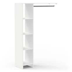 Dressing modulable avec étagères blanc - DR117
