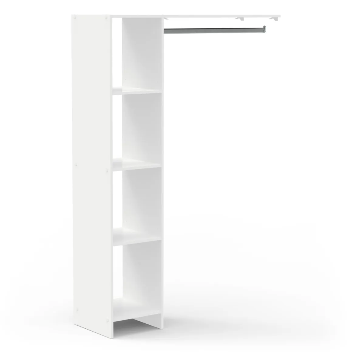 Dressing modulable avec étagères blanc - DR117