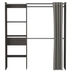 Dressing ouvert avec rideau, extensible