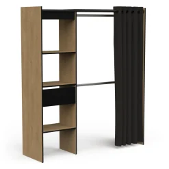 Dressing ouvert avec rideau, extensible