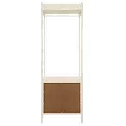 Dressing ouvert bois et métal avec tiroirs