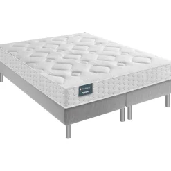 Ensemble Dunlopillo couchage latex Aérial® 24 cm LILAS, matelas, sommier, pieds