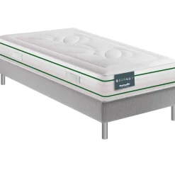 Ensemble Dunlopillo 100% latex naturel 7 zones 22cm HORTENSE, matelas, sommier, pieds