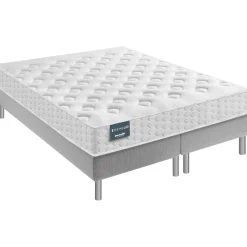 Ensemble Dunlopillo mousse mémoire Aérial® 21 cm NARCISSE, matelas, sommier, pieds