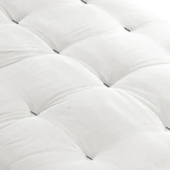 Ensemble matelas futon en coton et structure en bois massif noir