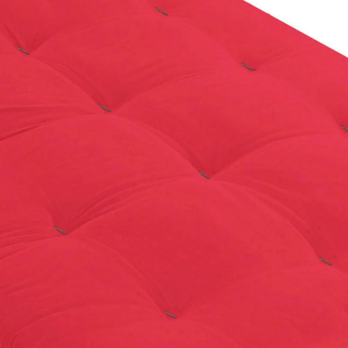 Ensemble matelas futon en coton et structure en bois massif noir