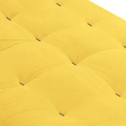 Ensemble matelas futon en coton et structure en bois massif noir