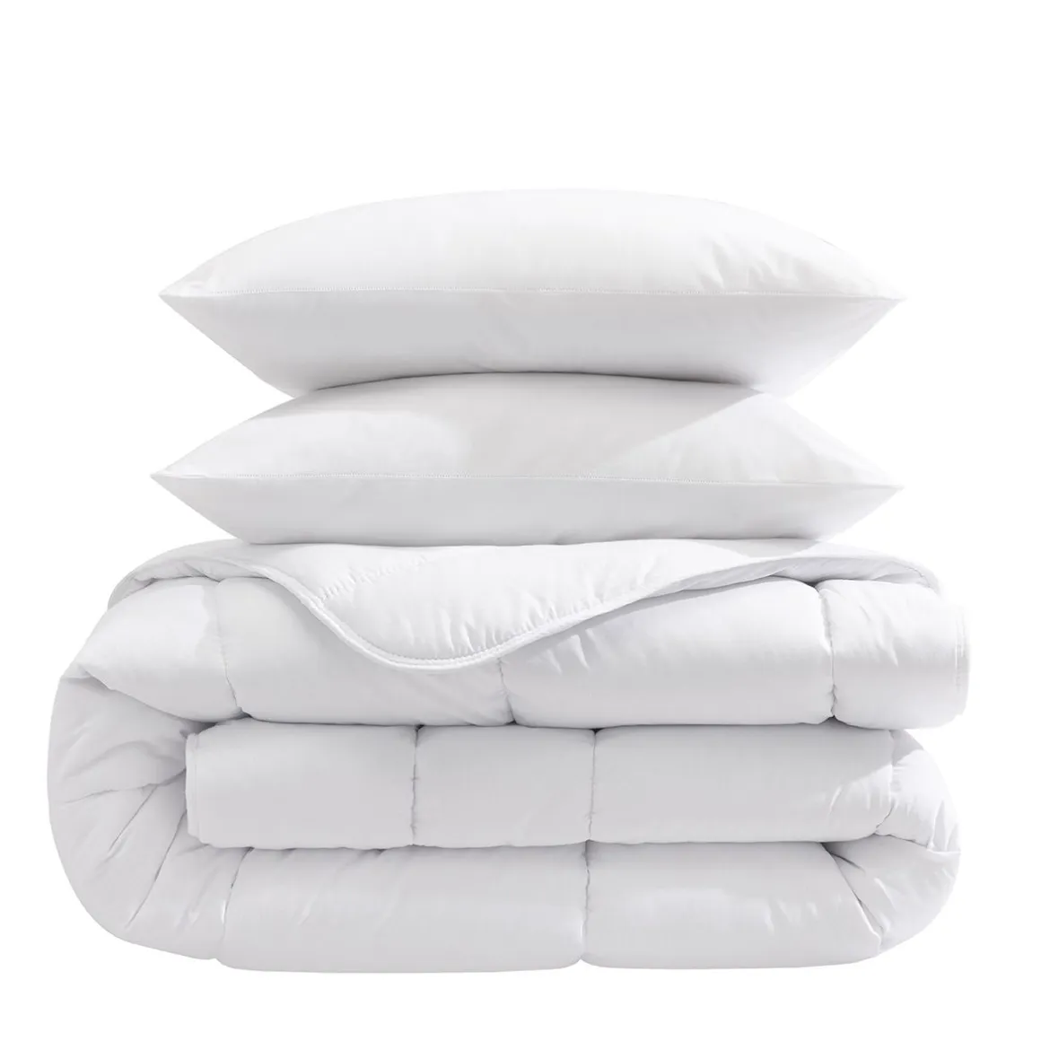 Ensemble matelas junior mousse, sommier, pieds, couette et oreiller Aurore 100 - SOMEO