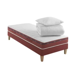 Ensemble matelas 100% latex, sommier, pieds, couette et oreiller Crépuscule 500 - SOMEO