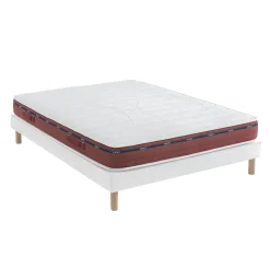 Ensemble matelas 100% latex, sommier Lune et pieds Crépuscule 500 - SOMEO