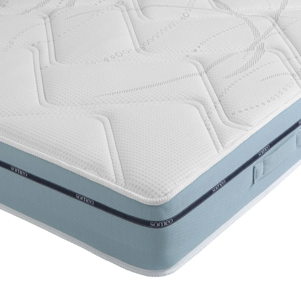 Ensemble matelas mémoire de forme, sommier, pieds et tête de lit Songe 500 - SOMEO