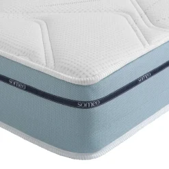 Ensemble matelas mémoire de forme, sommier, pieds, couette et oreiller Songe 500 - SOMEO