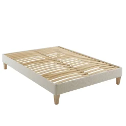 Ensemble matelas mousse recyclée, sommier et pieds Aube 400 - SOMEO