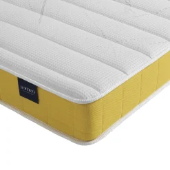 Ensemble matelas mousse, sommier, pieds, tête de lit, couette et oreiller Aurore 400 - SOMEO