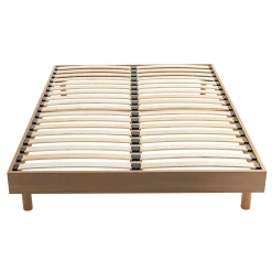 Ensemble matelas mousse + sommier bois massif