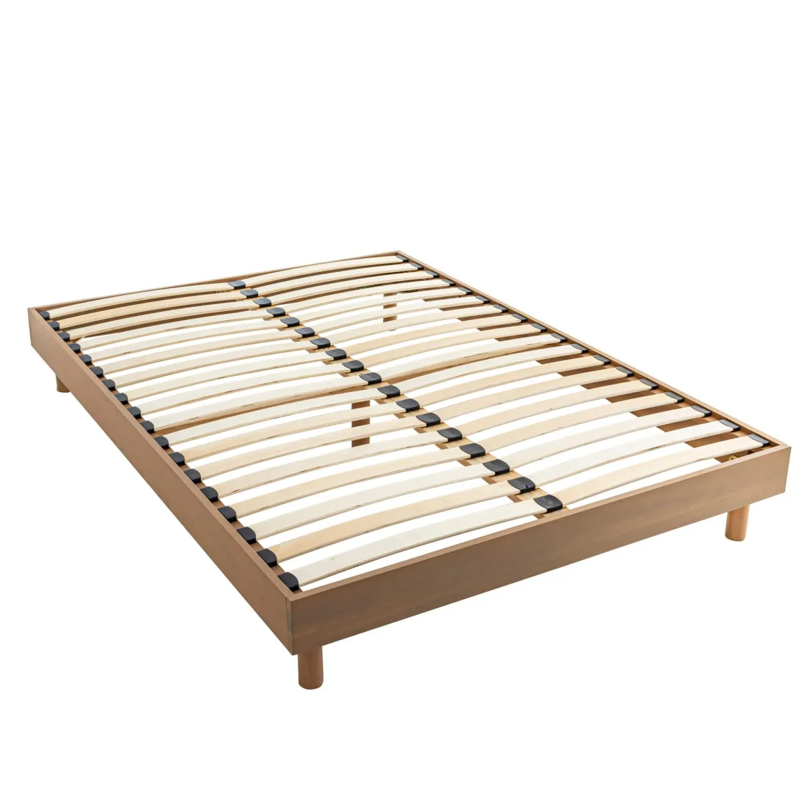 Ensemble matelas mousse + sommier bois massif