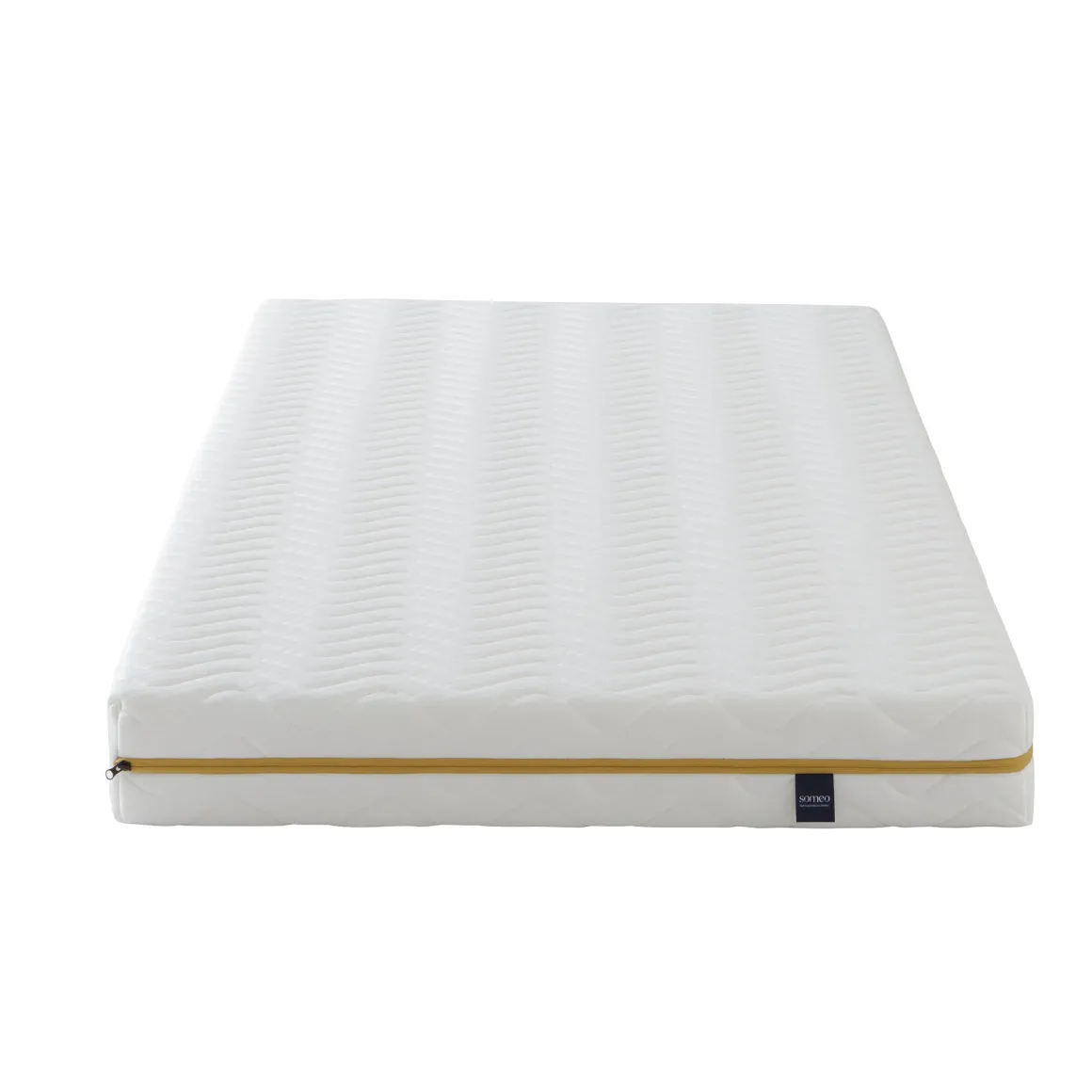 Ensemble matelas mousse, sommier, pieds, couette et oreiller Aurore 200 - SOMEO