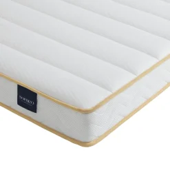 Ensemble matelas mousse, sommier, pieds, couette et oreiller Aurore 300 - SOMEO