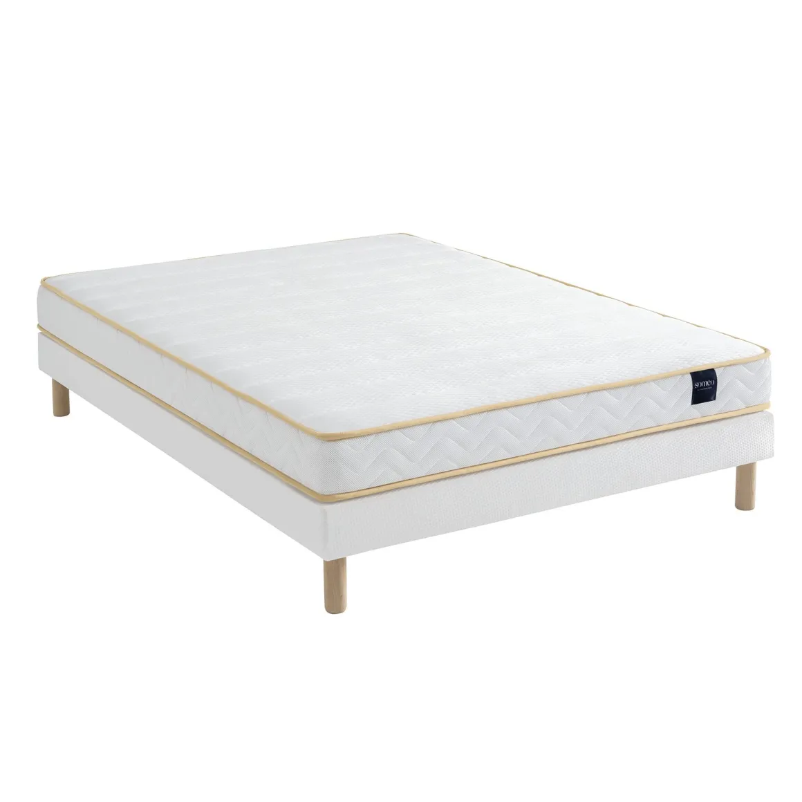 Ensemble matelas mousse, sommier Lune et pieds Aurore 300 - SOMEO