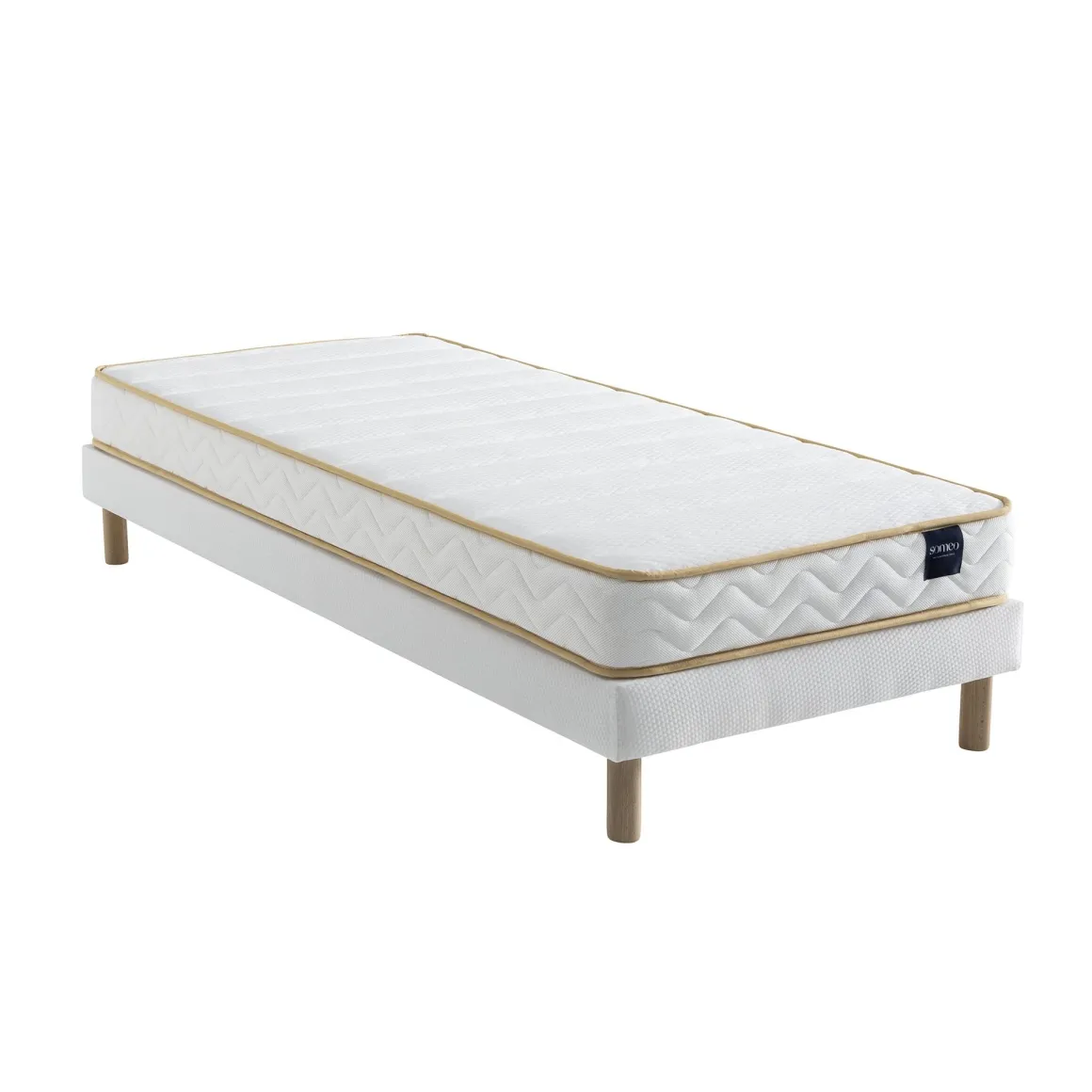 Ensemble matelas mousse, sommier Lune et pieds Aurore 300 - SOMEO