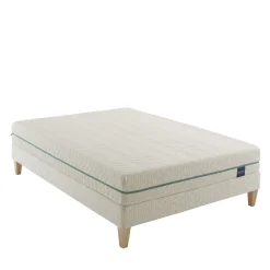 Ensemble matelas naturel latex naturel, sommier et pieds Aube 700 - SOMEO