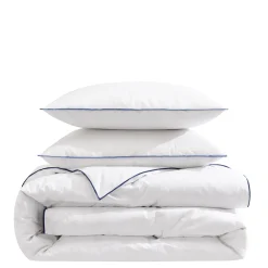 Ensemble matelas naturel ressorts et latex naturel, sommier, pieds, couette et oreiller Aube 600 - SOMEO