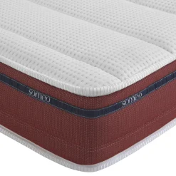 Ensemble matelas relaxation 100% latex, sommier TPR, pieds Crépuscule 500 - SOMEO