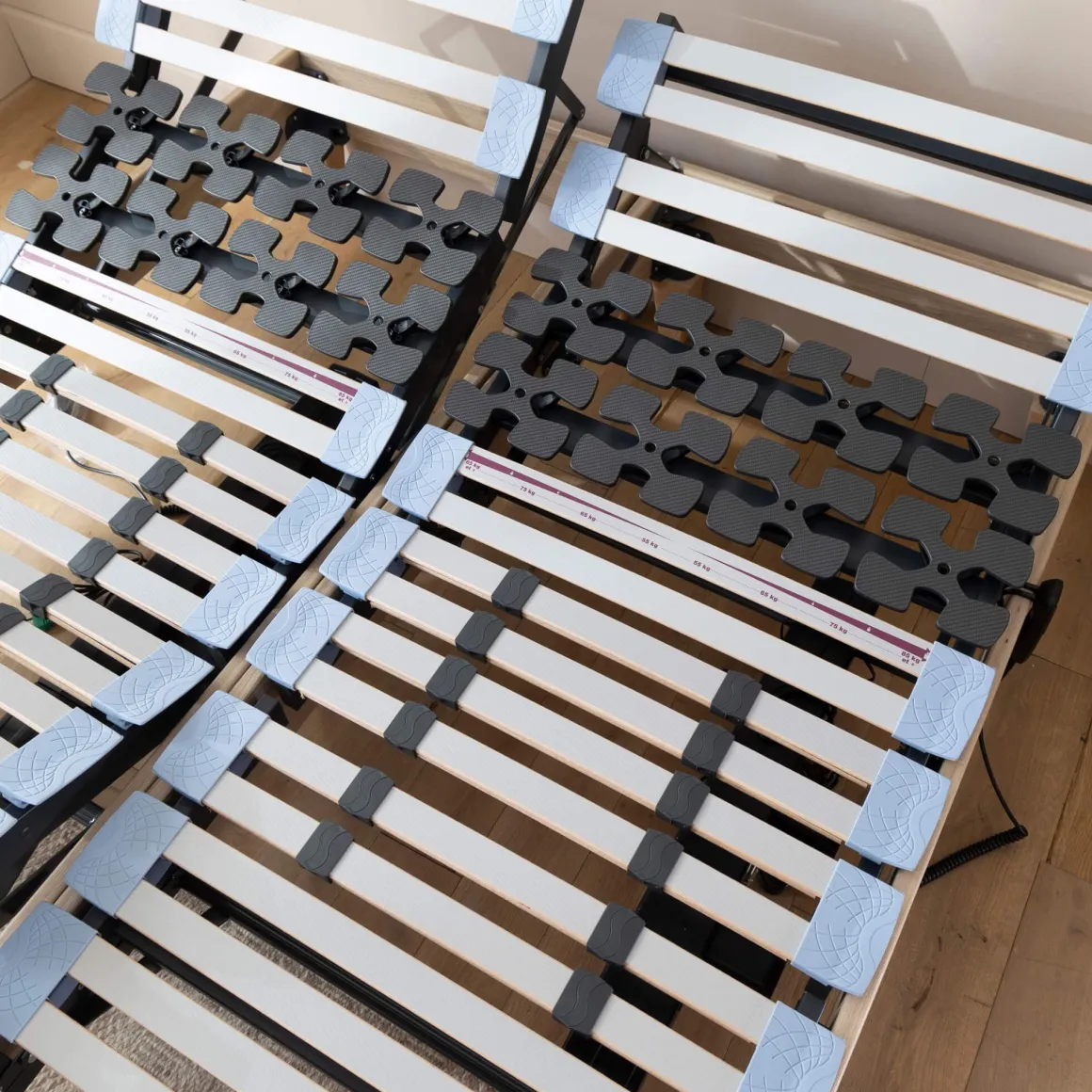 Ensemble matelas relaxation 100% latex, sommier TPR, pieds Crépuscule 600 - SOMEO