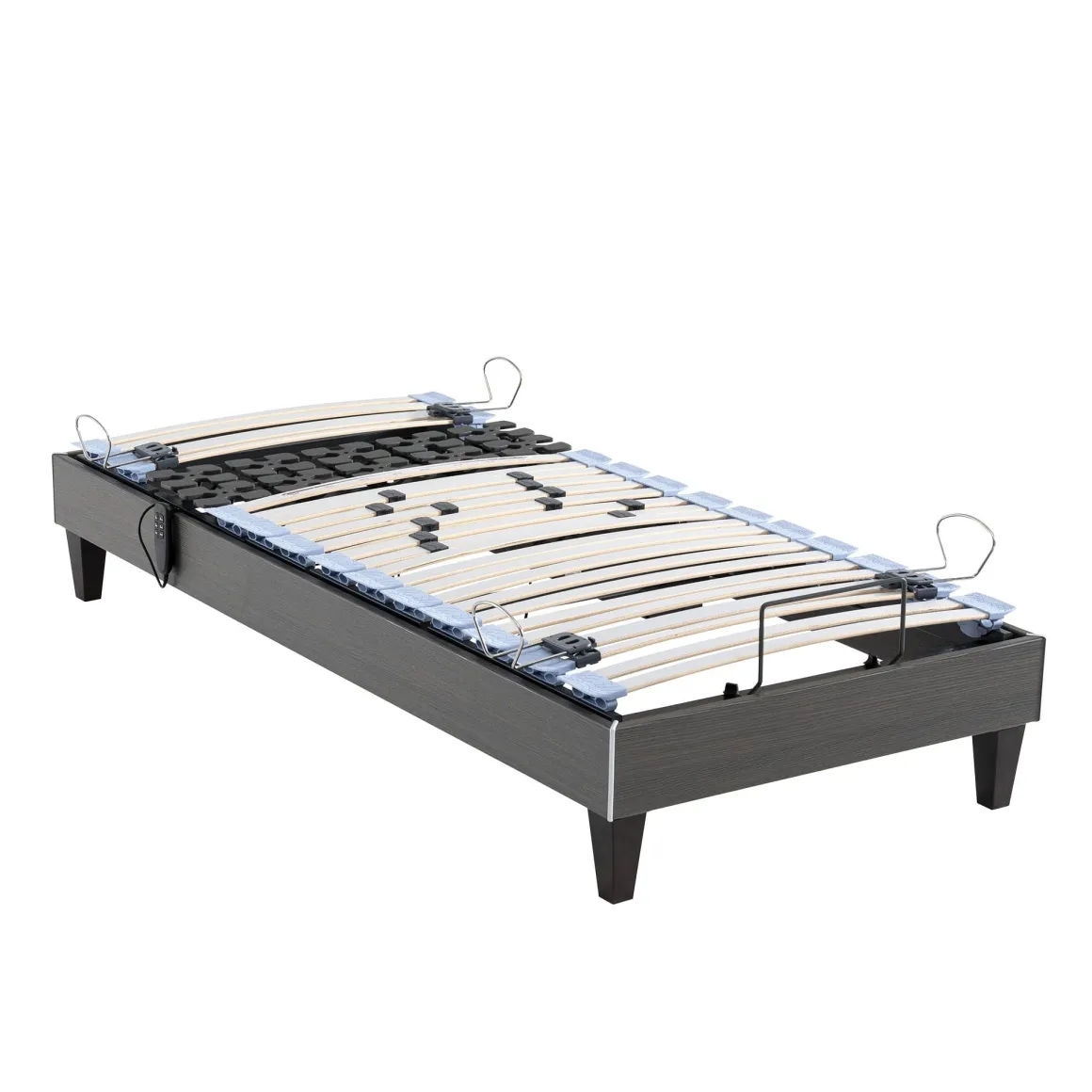 Ensemble matelas relaxation 100% latex, sommier TPR, pieds Crépuscule 600 - SOMEO