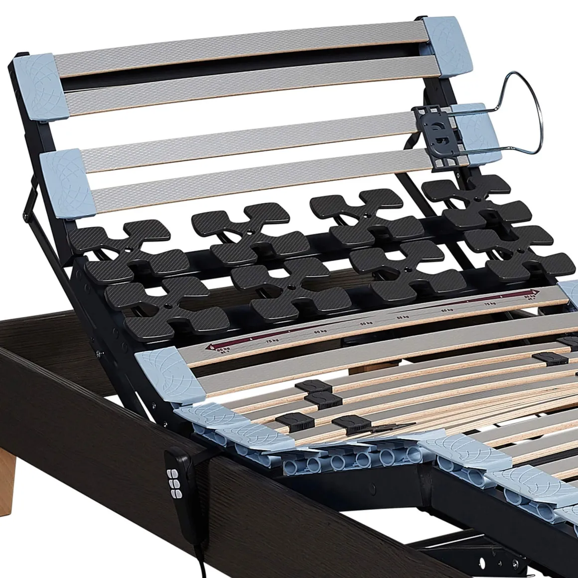 Ensemble matelas relaxation 100% latex, sommier TPR, pieds Crépuscule 600 - SOMEO