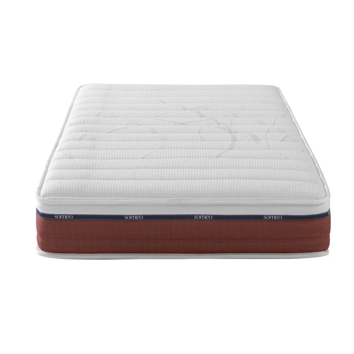 Ensemble matelas relaxation 100% latex, sommier TPR, pieds Crépuscule 600 - SOMEO