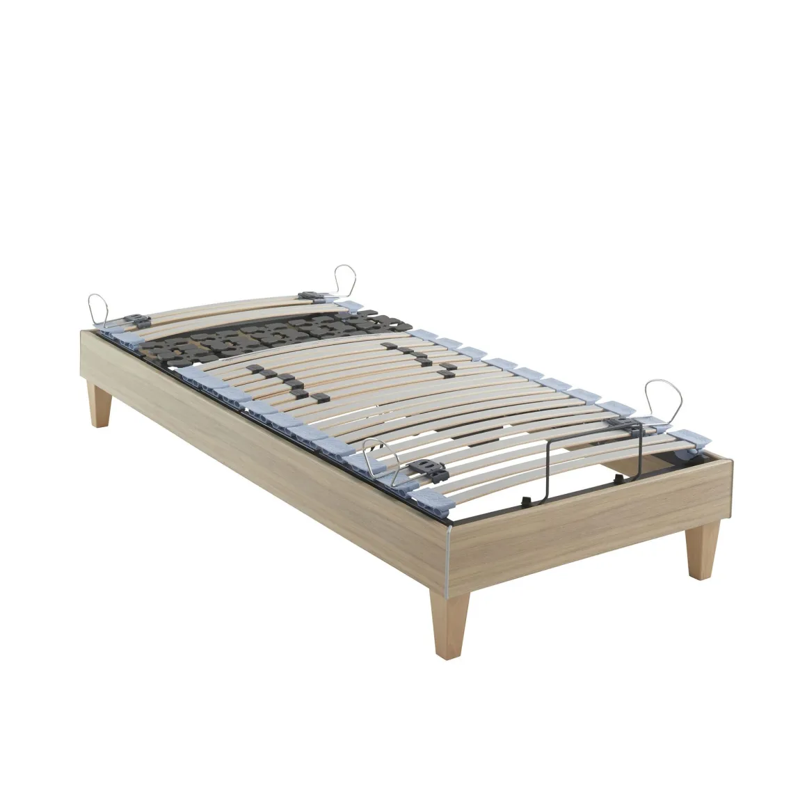 Ensemble matelas relaxation 100% latex, sommier TPR, pieds Crépuscule 600 - SOMEO